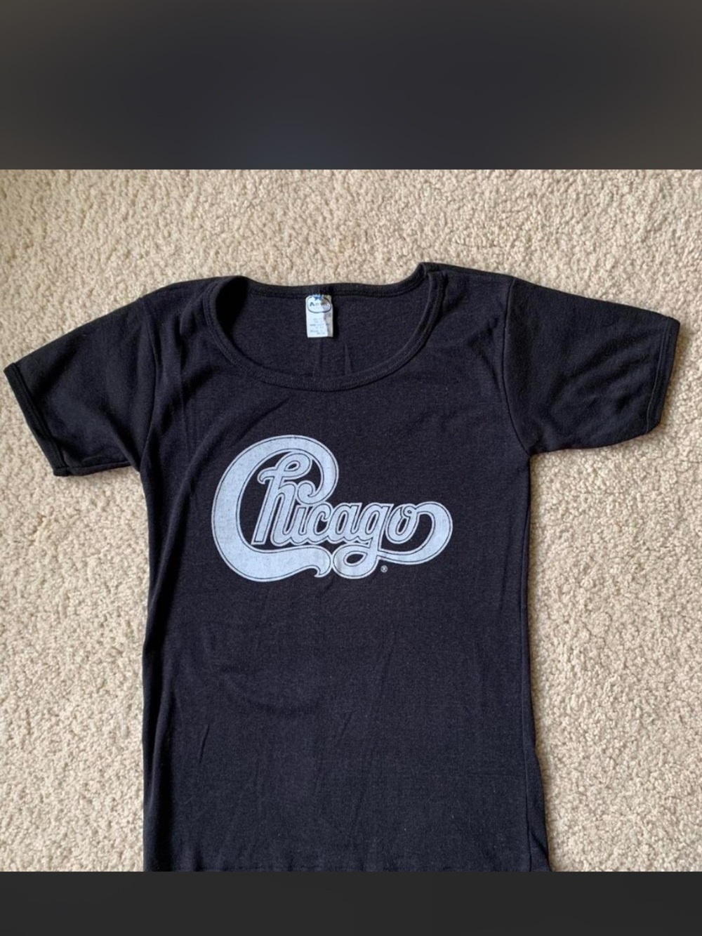Vintage Anvil black Chicago band tee